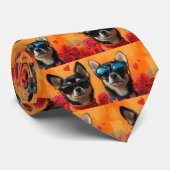 Chihuahua met hart Rozen Valentijnsdag Stropdas (Opgerold)