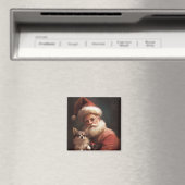 Chihuahua met Kerstman feestelijke Kerstmis Magneet (Insitu (Vaatwasser))