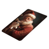 Chihuahua met Kerstman feestelijke Kerstmis Magneet (Linkerzijde)