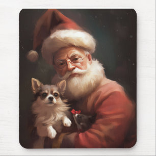 Chihuahua met Kerstman feestelijke Kerstmis Muismat