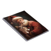 Chihuahua met Kerstman feestelijke Kerstmis Notitieboek (Rechterzijde)