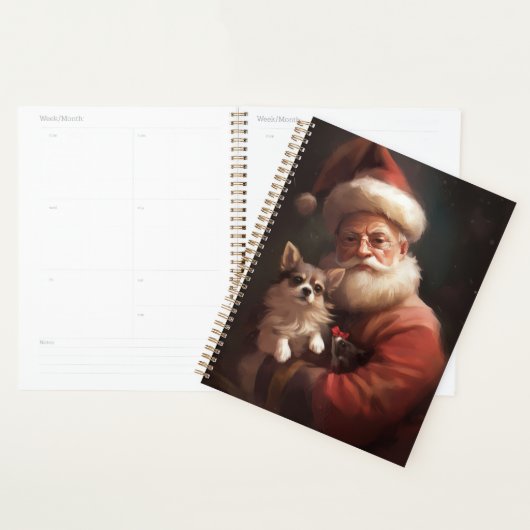 Chihuahua met Kerstman feestelijke Kerstmis Planner (Display)
