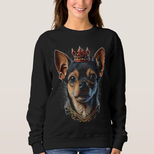Chihuahua met kroon trui (Voorkant)