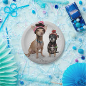 Chihuahua met naam papieren bordje (Feest)