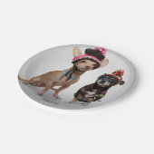 Chihuahua met naam papieren bordje (Gekanteld)