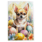 Chihuahua met paaseieren vakantie medium cadeauzakje (Voorkant)