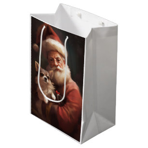 Chihuahua met Sinterklaas Festive Kerstmis Medium Cadeauzakje