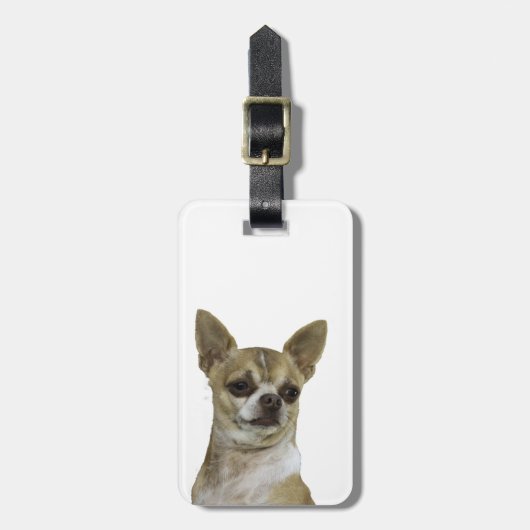 Chihuahua met standvastigheid bagagelabel (Voorkant verticaal)