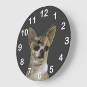 Chihuahua met standvastigheid grote klok (Hoek)