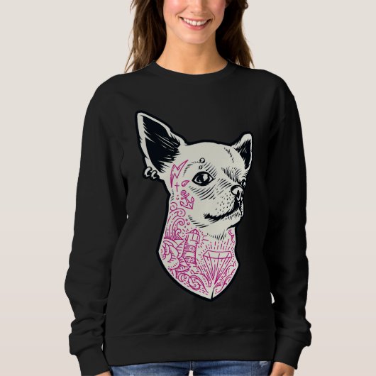 Chihuahua met Tattoos Trui (Voorkant)