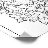 Chihuahua met Zonnebloemen Kleurplaat Poster (Hoek)