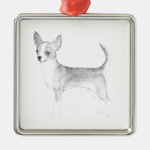 Chihuahua Metalen Ornament