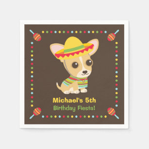 Chihuahua Mexicaanse Kinderen Fiesta Feest Benodig Servetten