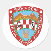 Chihuahua, Mexicaanse vlag Ronde Sticker (Voorkant)