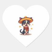 Chihuahua Mexico Cinco de Mayo Funny Dog Copy Hart Sticker (Voorkant)