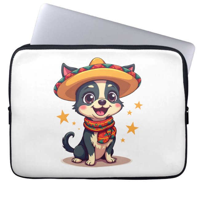 Chihuahua  Mexico  Cinco de Mayo  Funny Dog  Copy Laptop Sleeve (Voorkant)