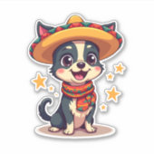 Chihuahua Mexico Cinco de Mayo Funny Dog Copy Sticker (Voorkant)