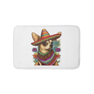 Chihuahua Mexico Cinco de Mayo Grappige Hond Badmat