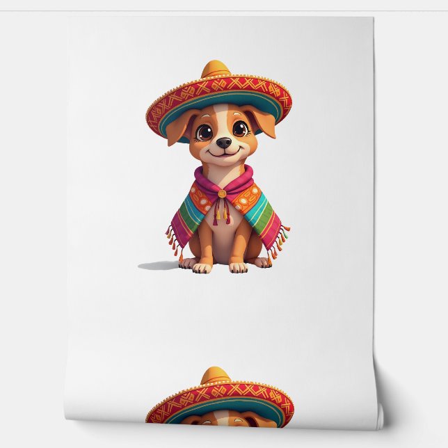 Chihuahua  Mexico  Cinco de Mayo  Grappige Hond  ( Behang (Afrollen)