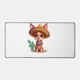 Chihuahua Mexico Cinco de Mayo Grappige Hond Bureaumat