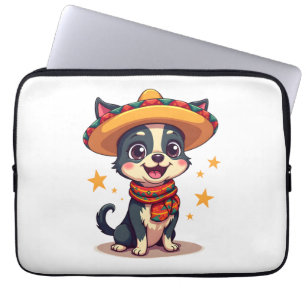 Chihuahua Mexico Cinco de Mayo Grappige Hond K Laptop Sleeve