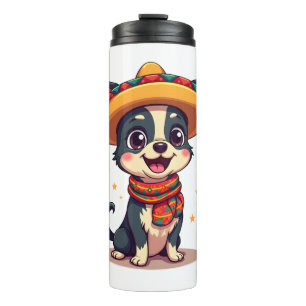 Chihuahua Mexico Cinco de Mayo Grappige Hond K Thermosbeker