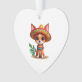 Chihuahua  Mexico  Cinco de Mayo  Grappige Hond    Ornament (voorkant)