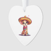 Chihuahua  Mexico  Cinco de Mayo  Grappige Hond    Ornament (voorkant)