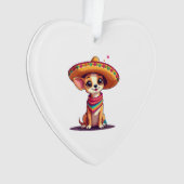 Chihuahua  Mexico  Cinco de Mayo  Grappige Hond    Ornament (voorkant)