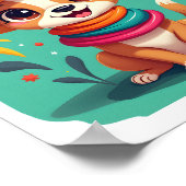 Chihuahua Mexico Cinco de Mayo Grappige Hond Poster (Hoek)