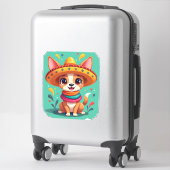 Chihuahua Mexico Cinco de Mayo Grappige Hond Sticker (Koffer)
