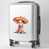 Chihuahua Mexico Cinco de Mayo Grappige Hond Sticker (Koffer)