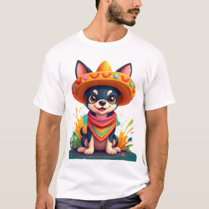 Chihuahua Mexico Cinco de Mayo Grappige Hond T-shirt