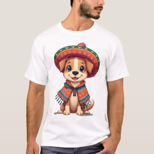 Chihuahua Mexico Cinco de Mayo Grappige Hond ( T-shirt