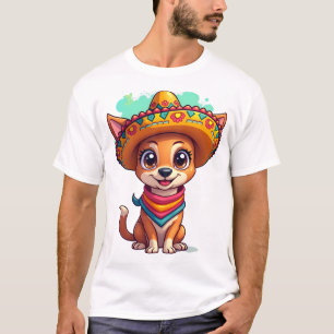Chihuahua Mexico Cinco de Mayo Grappige Hond T-shirt