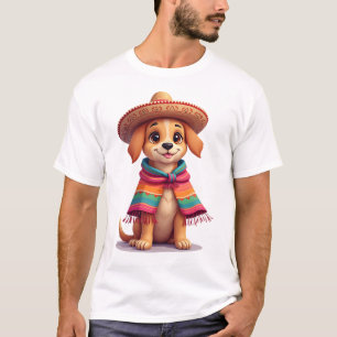 Chihuahua Mexico Cinco de Mayo Grappige Hond ( T-shirt