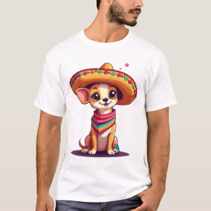 Chihuahua Mexico Cinco de Mayo Grappige Hond T-shirt