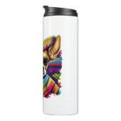 Chihuahua Mexico Cinco de Mayo Grappige Hond Thermosbeker (Geroteerd rechts)