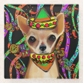 Chihuahua Mexico Glazen Onderzetter (Voorkant)