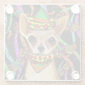 Chihuahua Mexico Glazen Onderzetter (Achterkant)