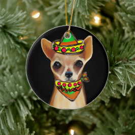 Chihuahua Mexico Keramisch Ornament