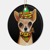 Chihuahua Mexico Keramisch Ornament (Links)