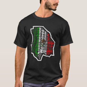 Chihuahua Mexico Mapa Bandera Mexicana State T-shirt