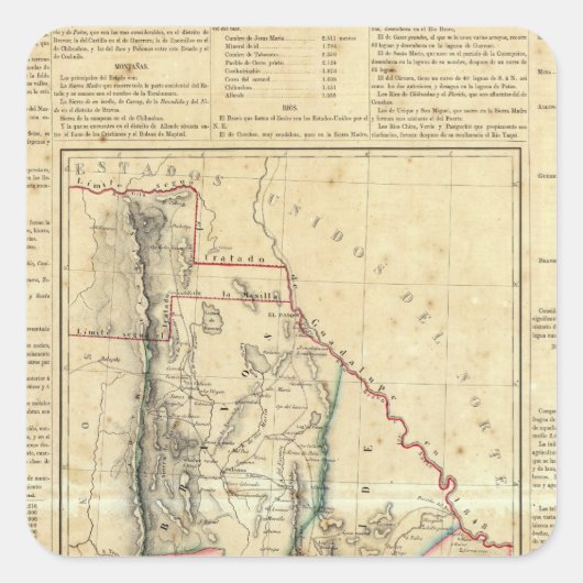 Chihuahua, Mexico Vierkante Sticker (Voorkant)