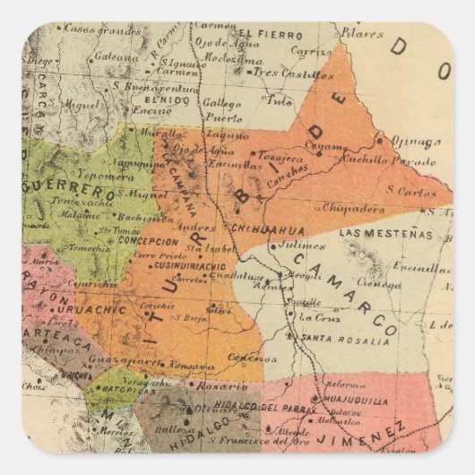 Chihuahua, Mexico Vierkante Sticker (Voorkant)