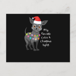 chihuahua mijn favoriete kleur is kerst briefkaart
