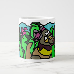 Chihuahua minnaar grote koffiekop