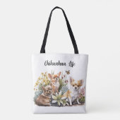 Chihuahua Moeder Boodschappentas Tote Bag (Achterkant)