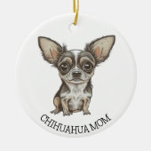 Chihuahua Moeder | Leuke Hond Keramisch Ornament (Voorkant)