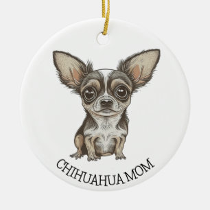 Chihuahua Moeder   Leuke Hond Keramisch Ornament
